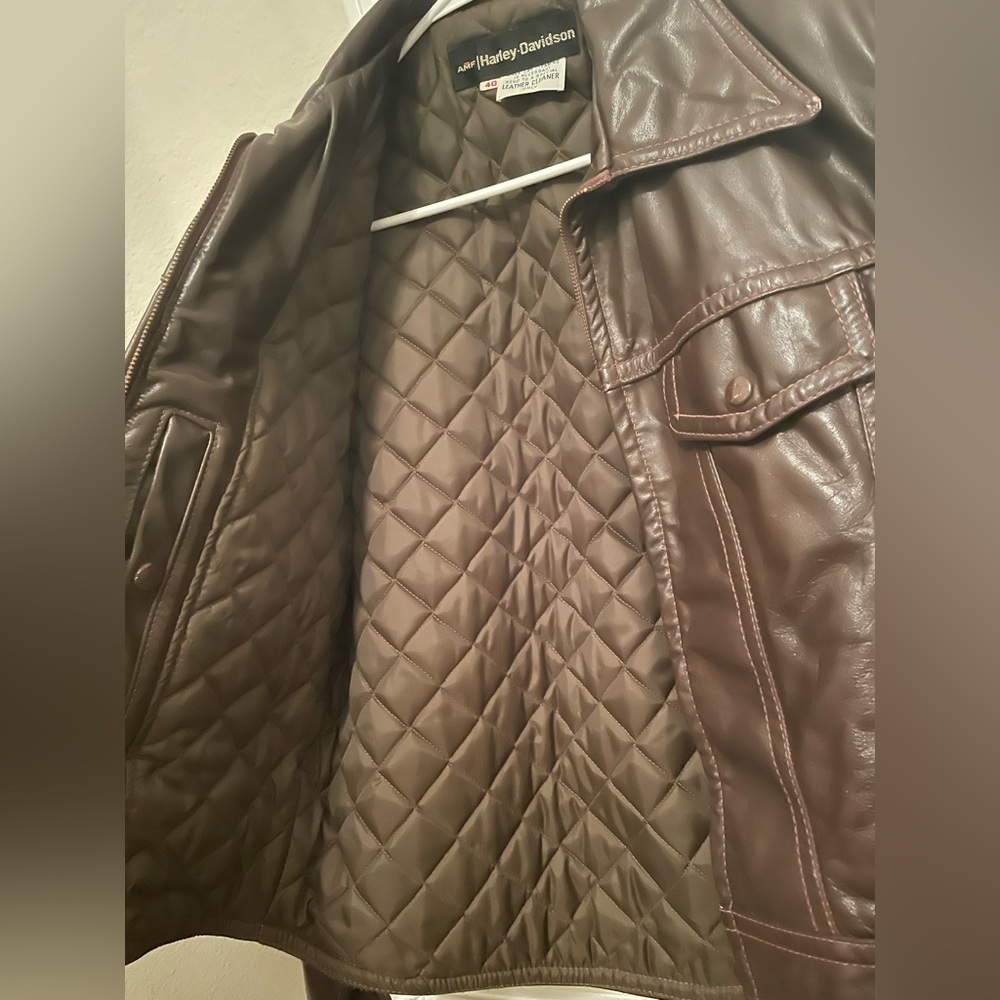 Harley Davidson Amf 70s Brown Vintage Leather Jac… - image 5